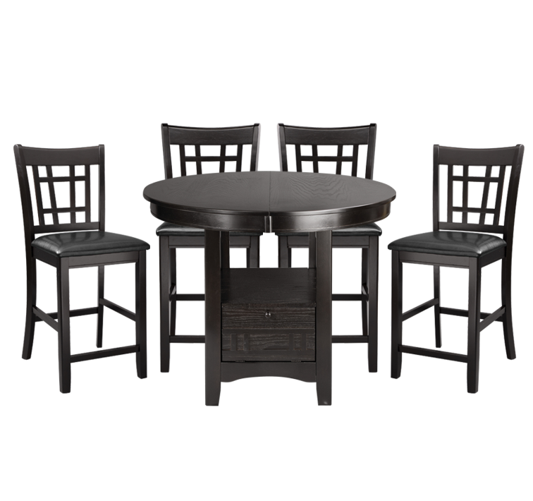 Mazin 2423 Counter Height Table with Storage Base