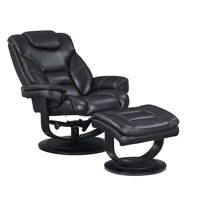 IF-6200-M Recliner (Black Leather)