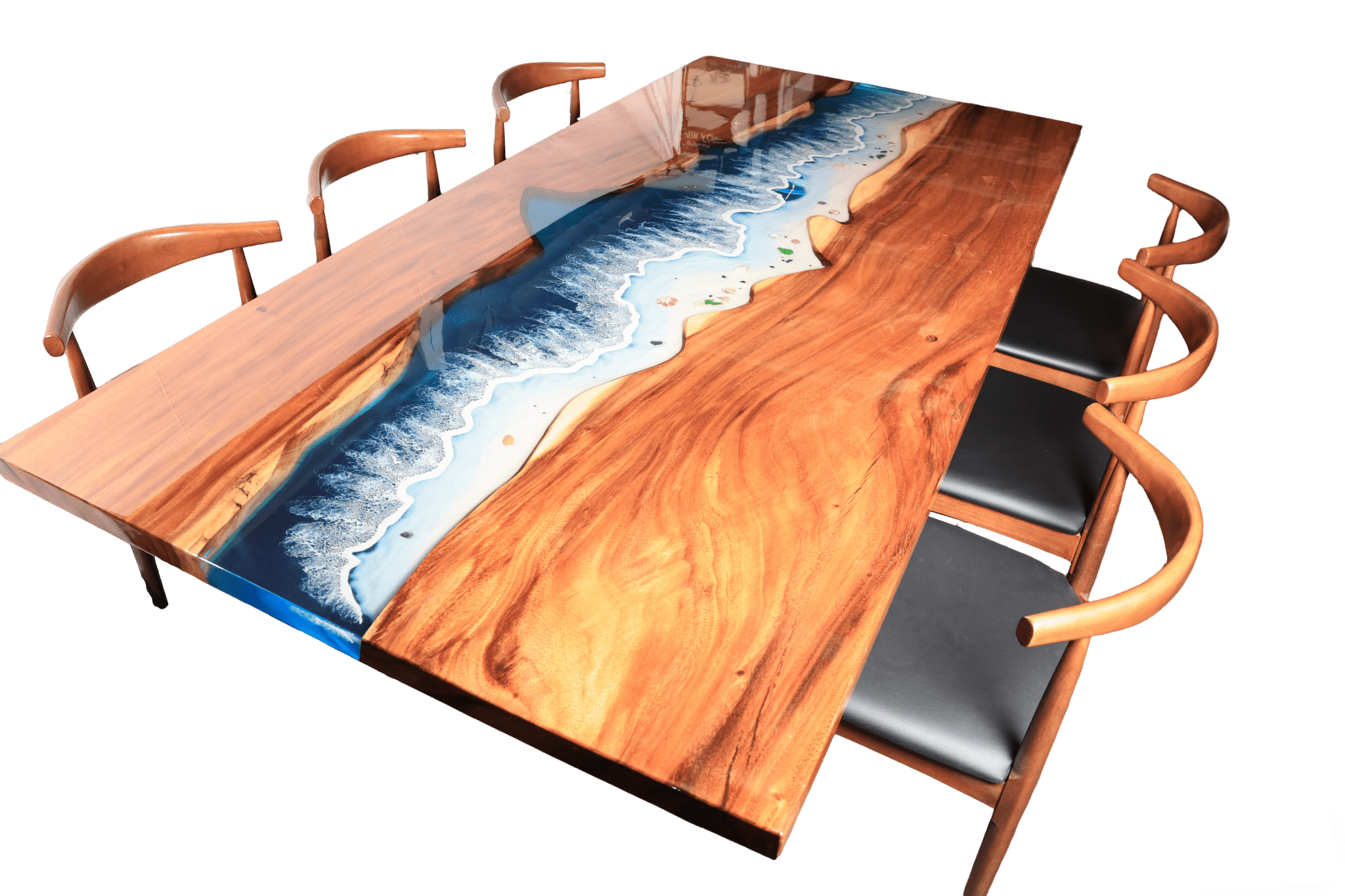 HenchelleWood Slab Epoxy Table