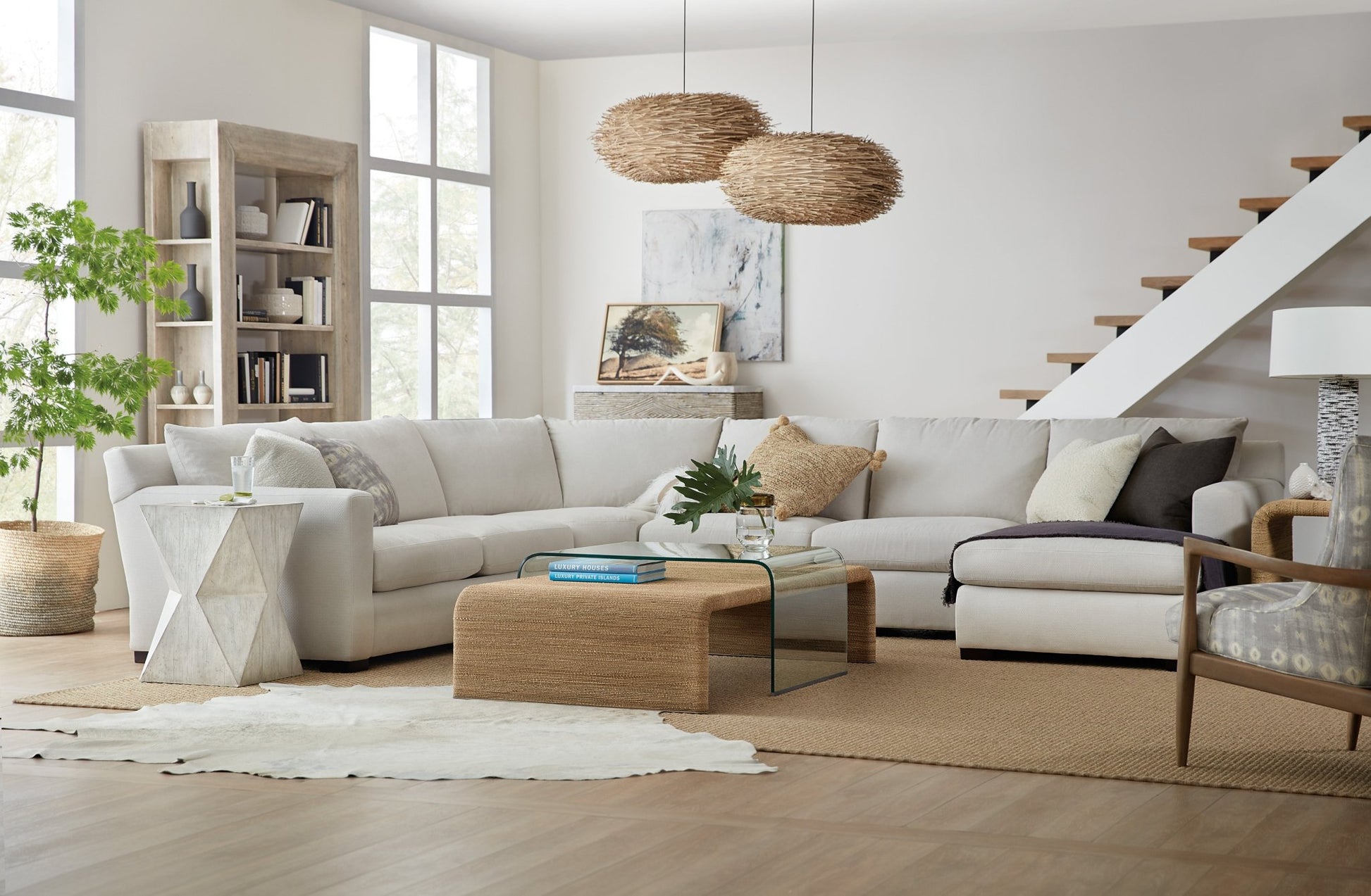 HookerAmani Rope and Glass Cocktail Table