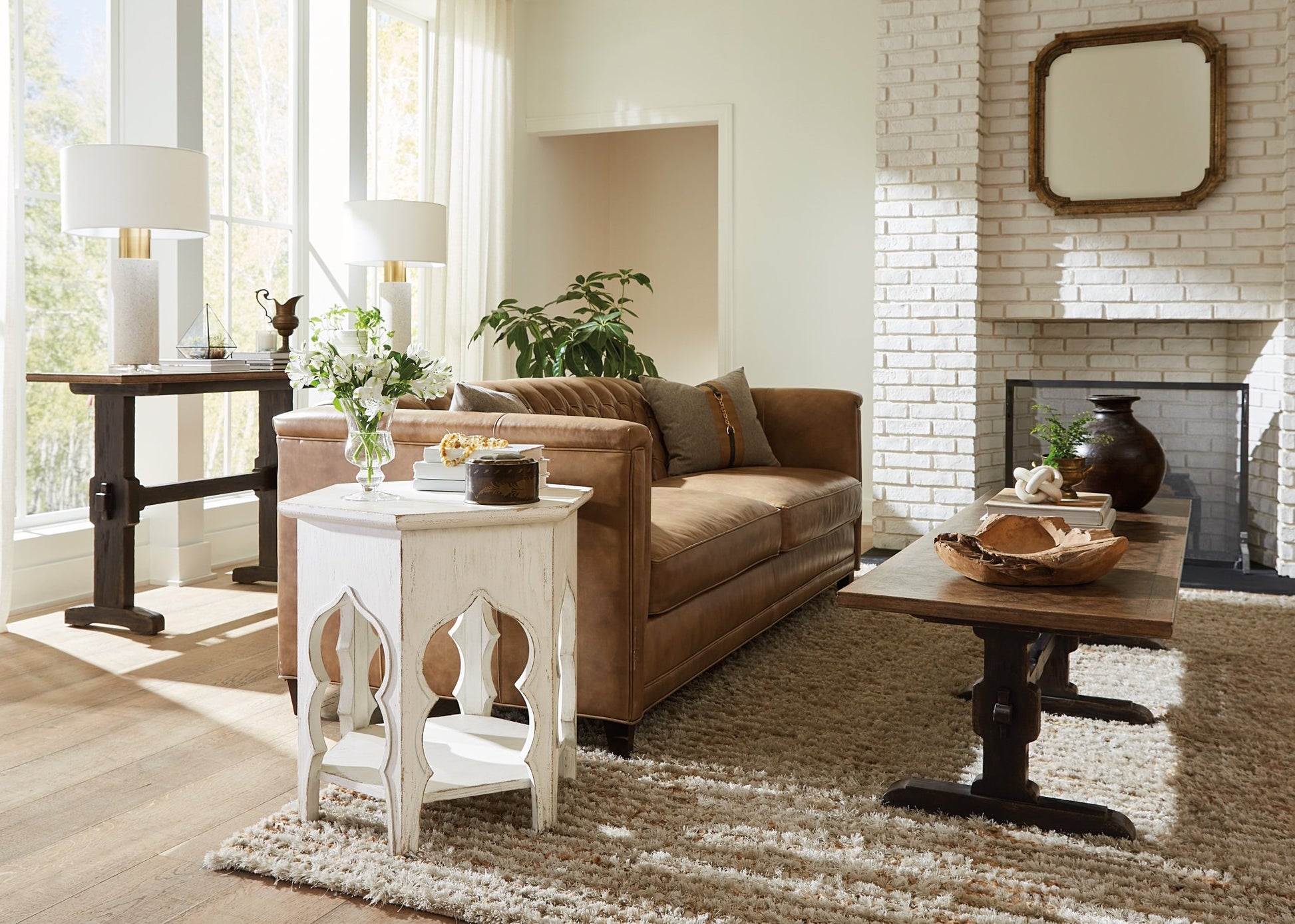 HookerAmericana Trestle Console Table