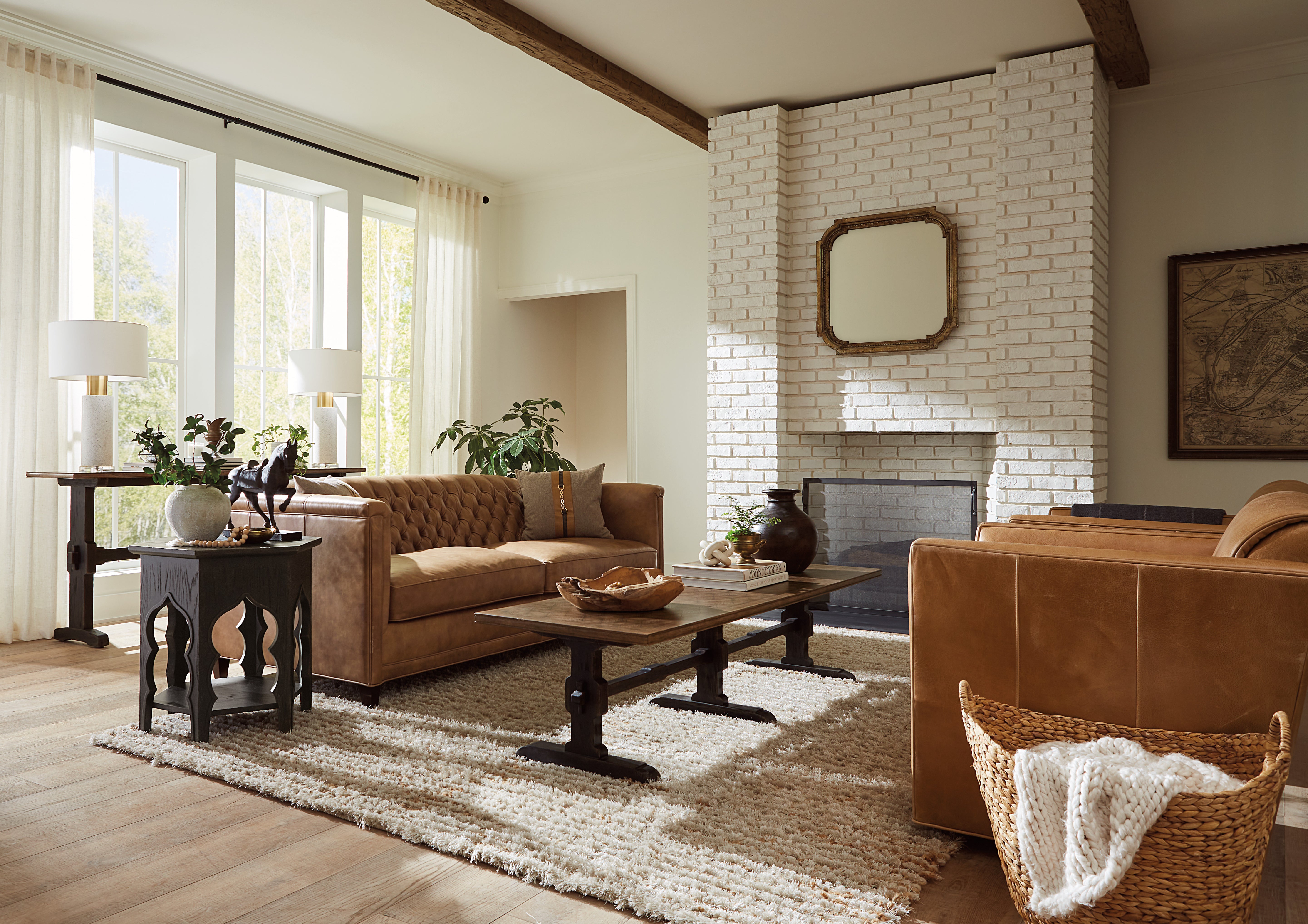 Americana Trestle Rectangle Cocktail Table