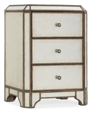 HookerArabella Mirrored Three - Drawer Nightstand