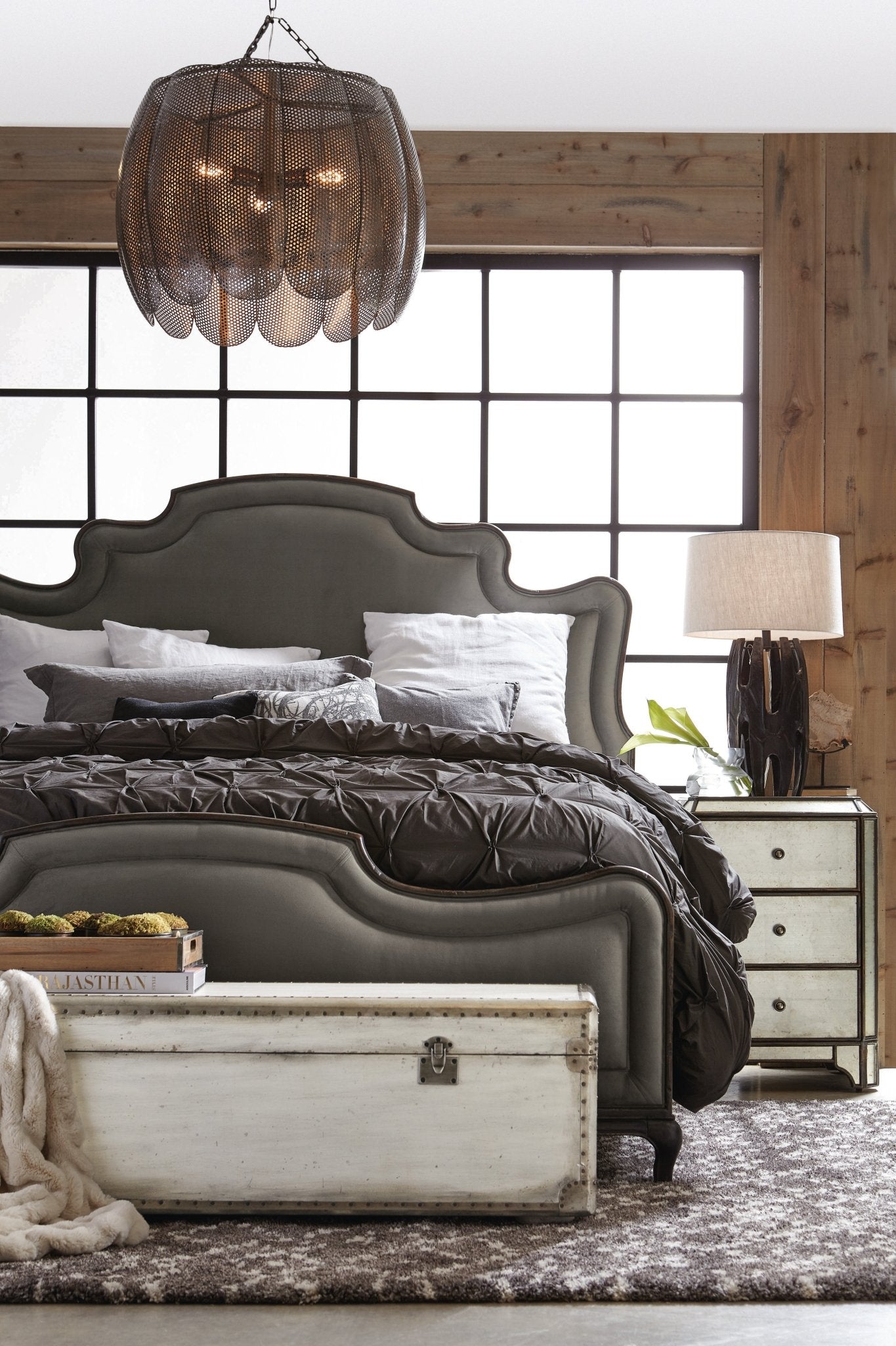 HookerArabella Mirrored Three - Drawer Nightstand