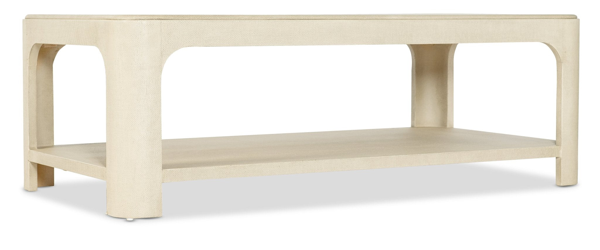 HookerArchives Raffia Rectangle Cocktail Table