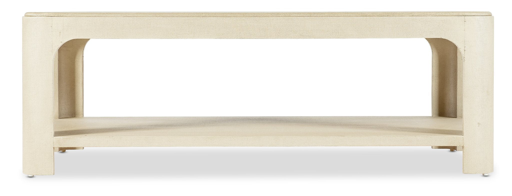 HookerArchives Raffia Rectangle Cocktail Table
