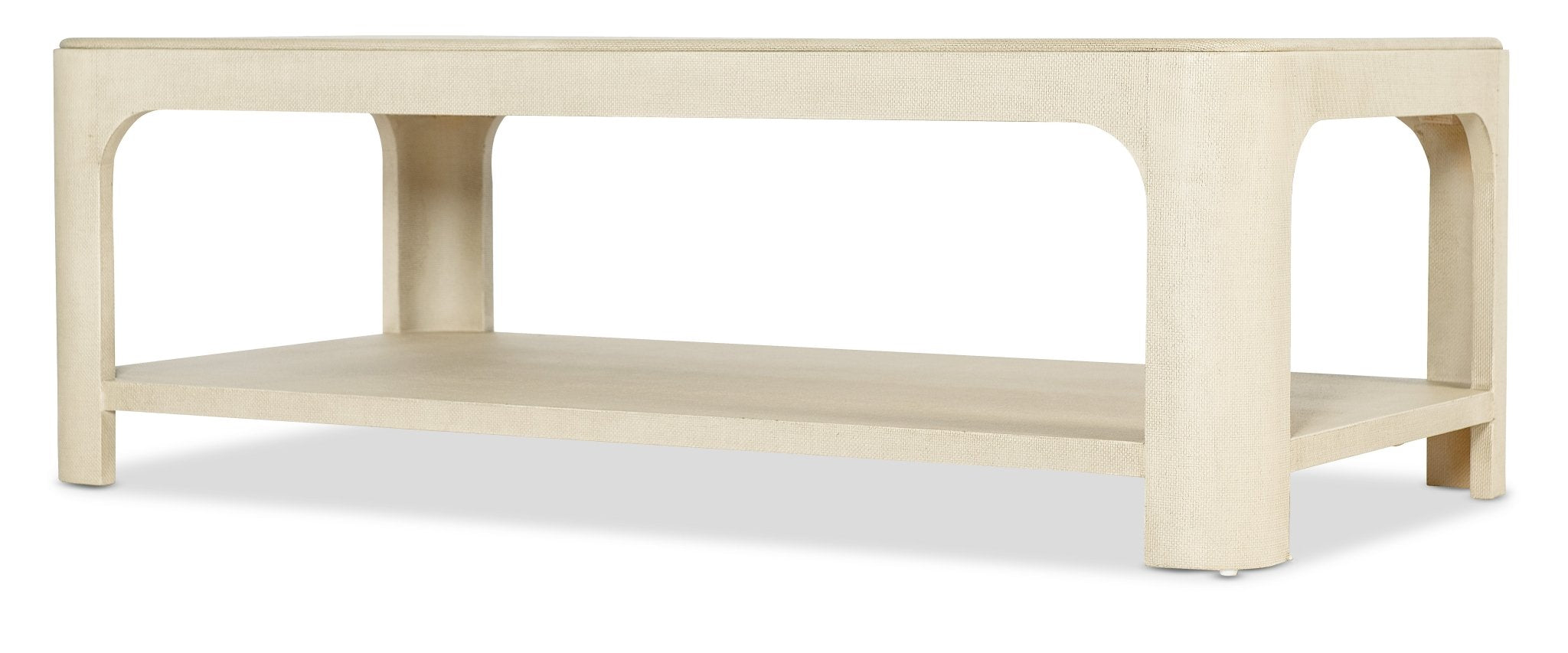 HookerArchives Raffia Rectangle Cocktail Table