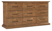HookerBig Sky Nine Drawer Dresser