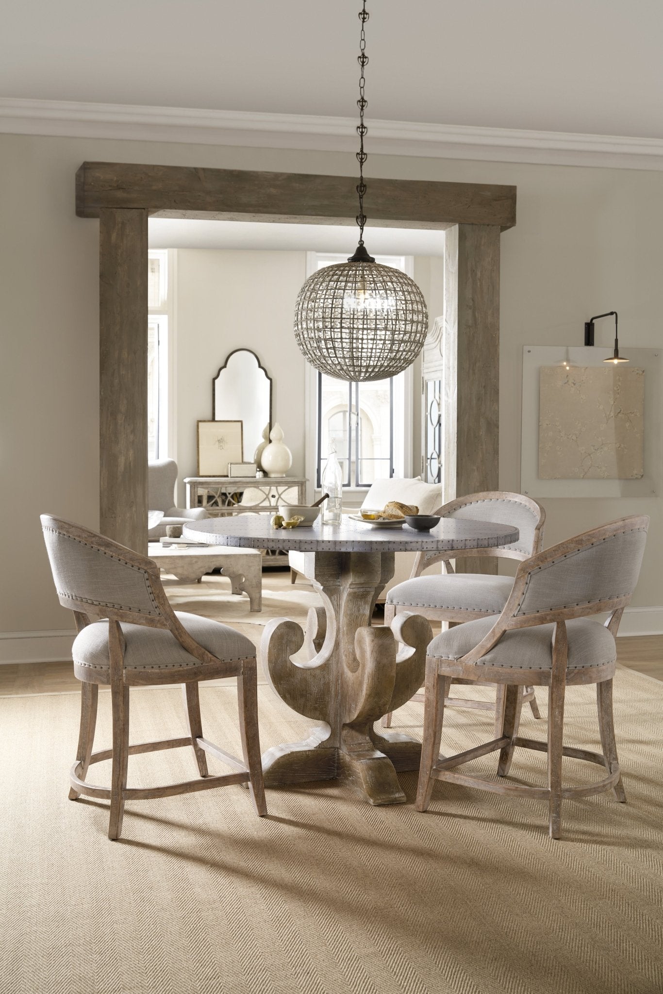 HookerBoheme Garnier Barrel Back Counter Stool