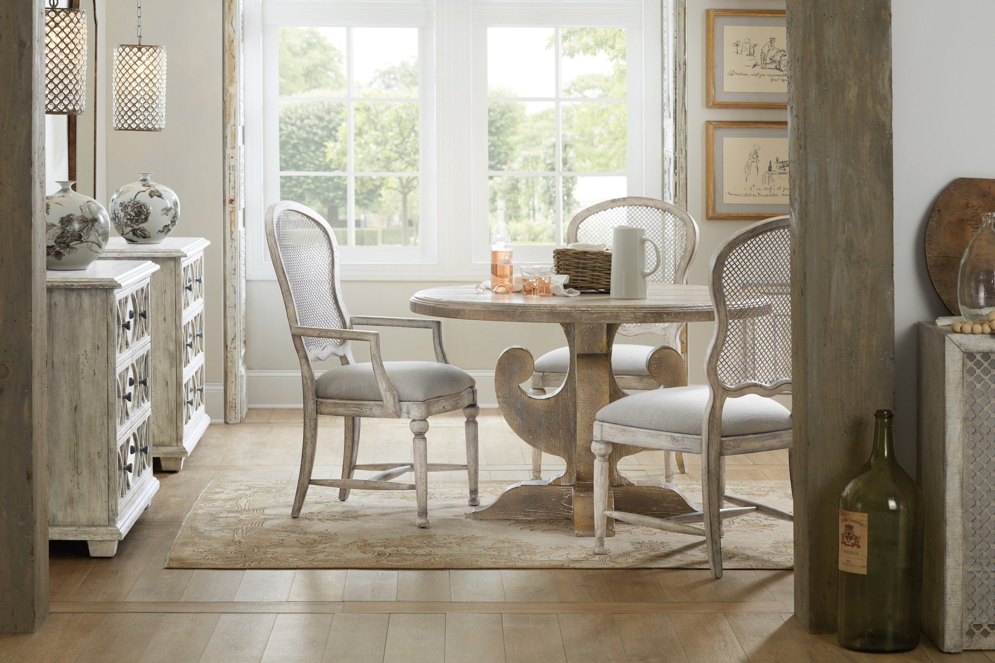 HookerBoheme Gaston Metal Back Side Chair