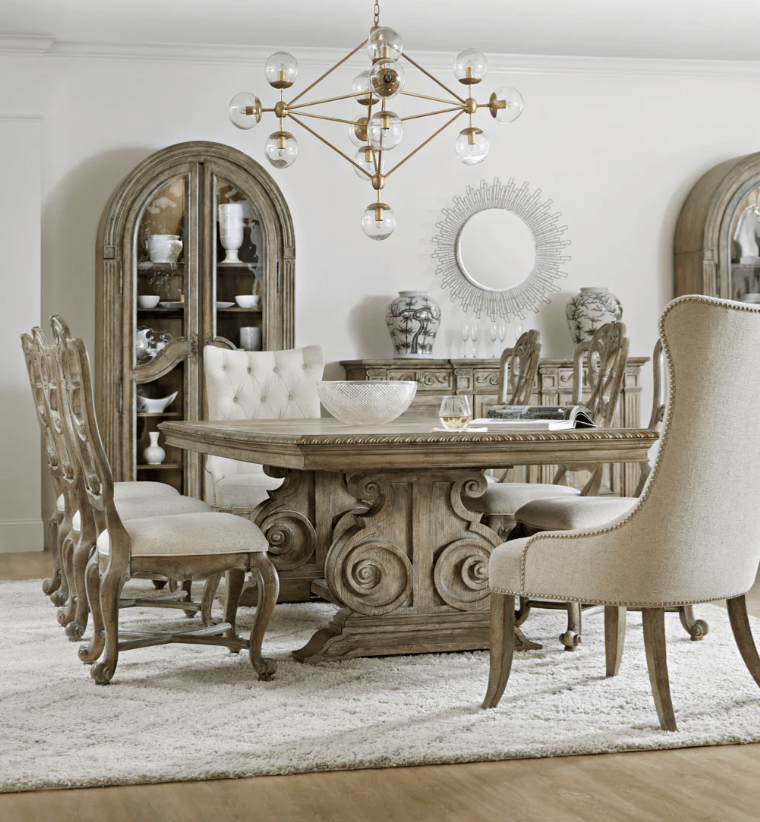 HookerCastella - Rectangle Dining Table With 2-20" Leaves - Light Brown