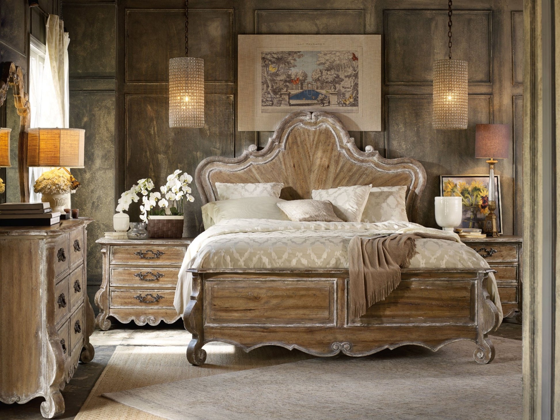 HookerChatelet California King Wood Panel Bed