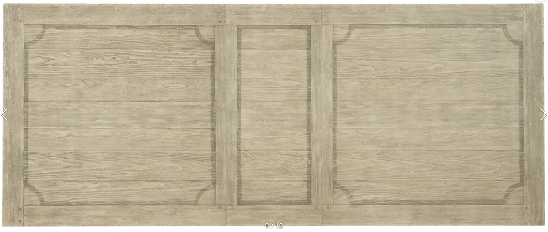 HookerCiao Bella - 84" Trestle Table With 2-18" Leaves - White / Black