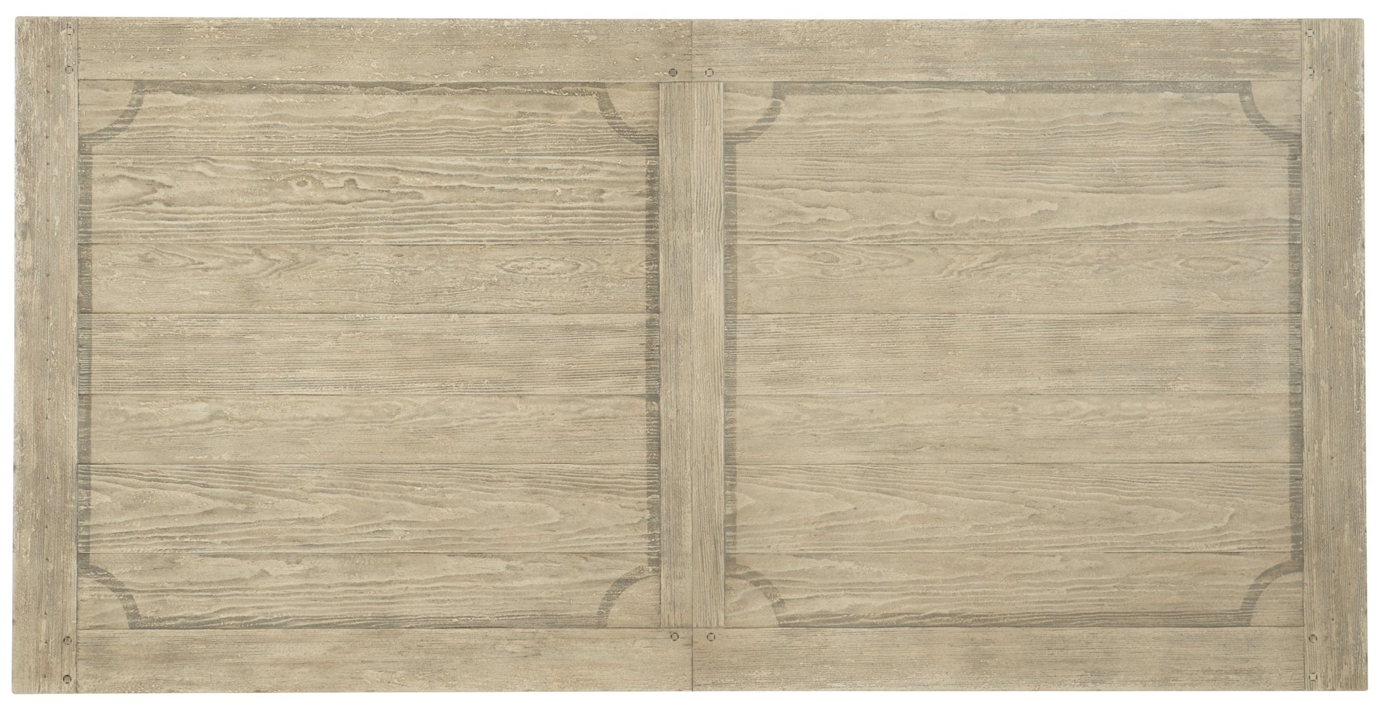 HookerCiao Bella 84in Trestle Table with 2 - 18in Leaves - Flaky White/Black