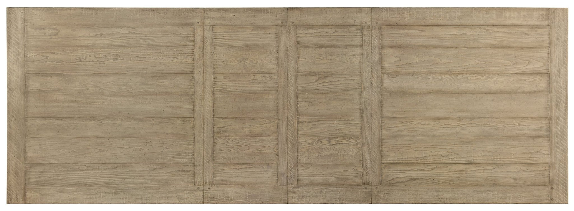 HookerCiao Bella 84in Trestle Table with 2 - 18in Leaves - Natural/Gray