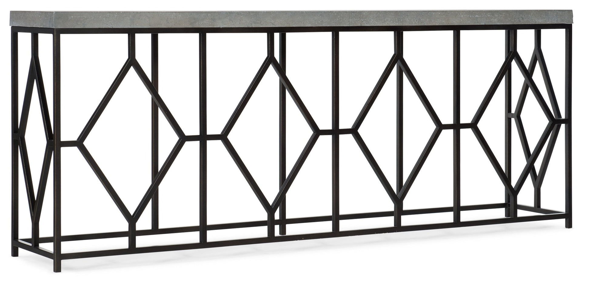 HookerCiao Bella Metal and Faux Concrete Console Table