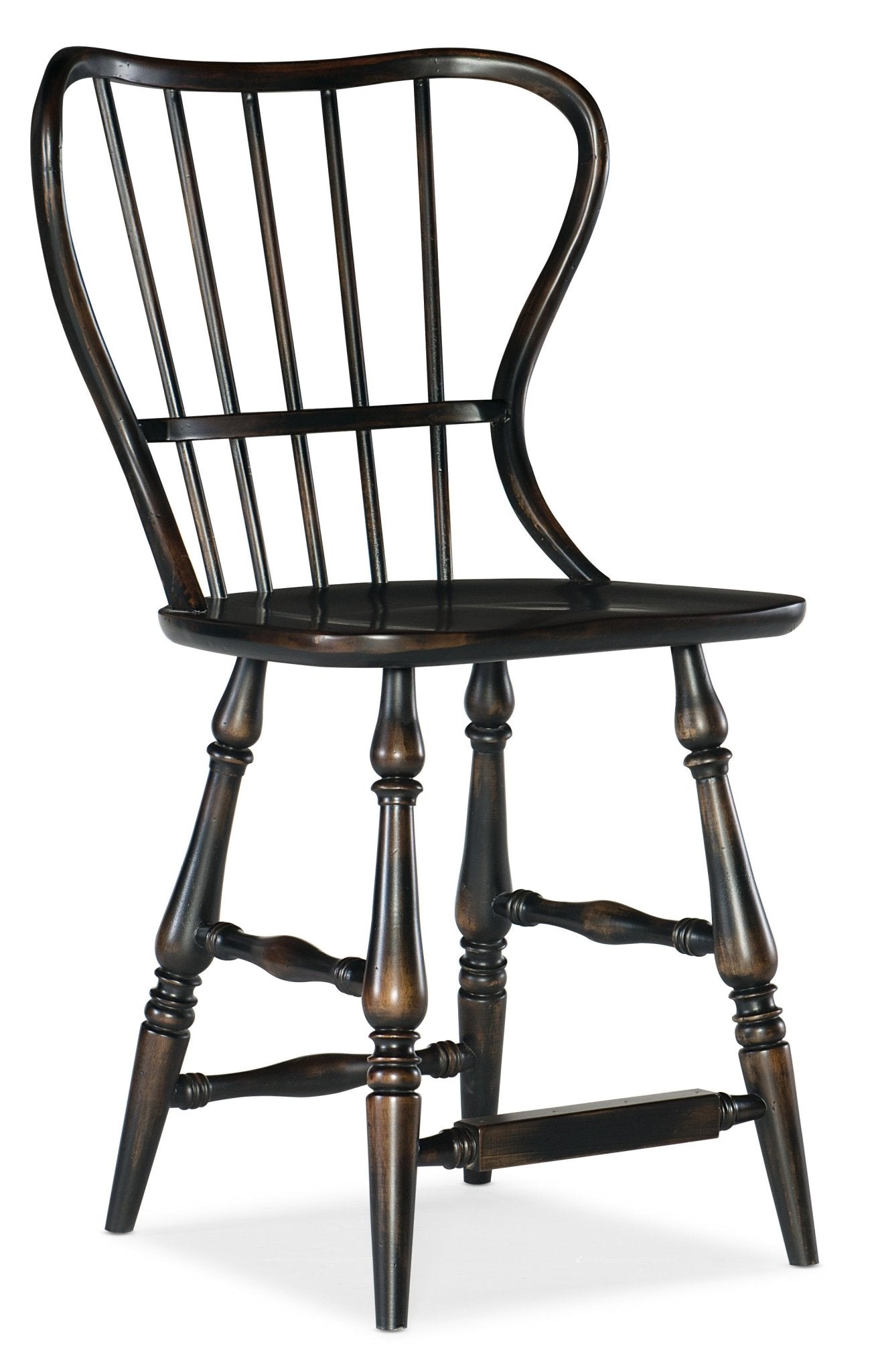 HookerCiao Bella Spindle Back Counter Stool - Black