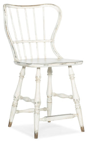 HookerCiao Bella Spindle Back Counter Stool - White