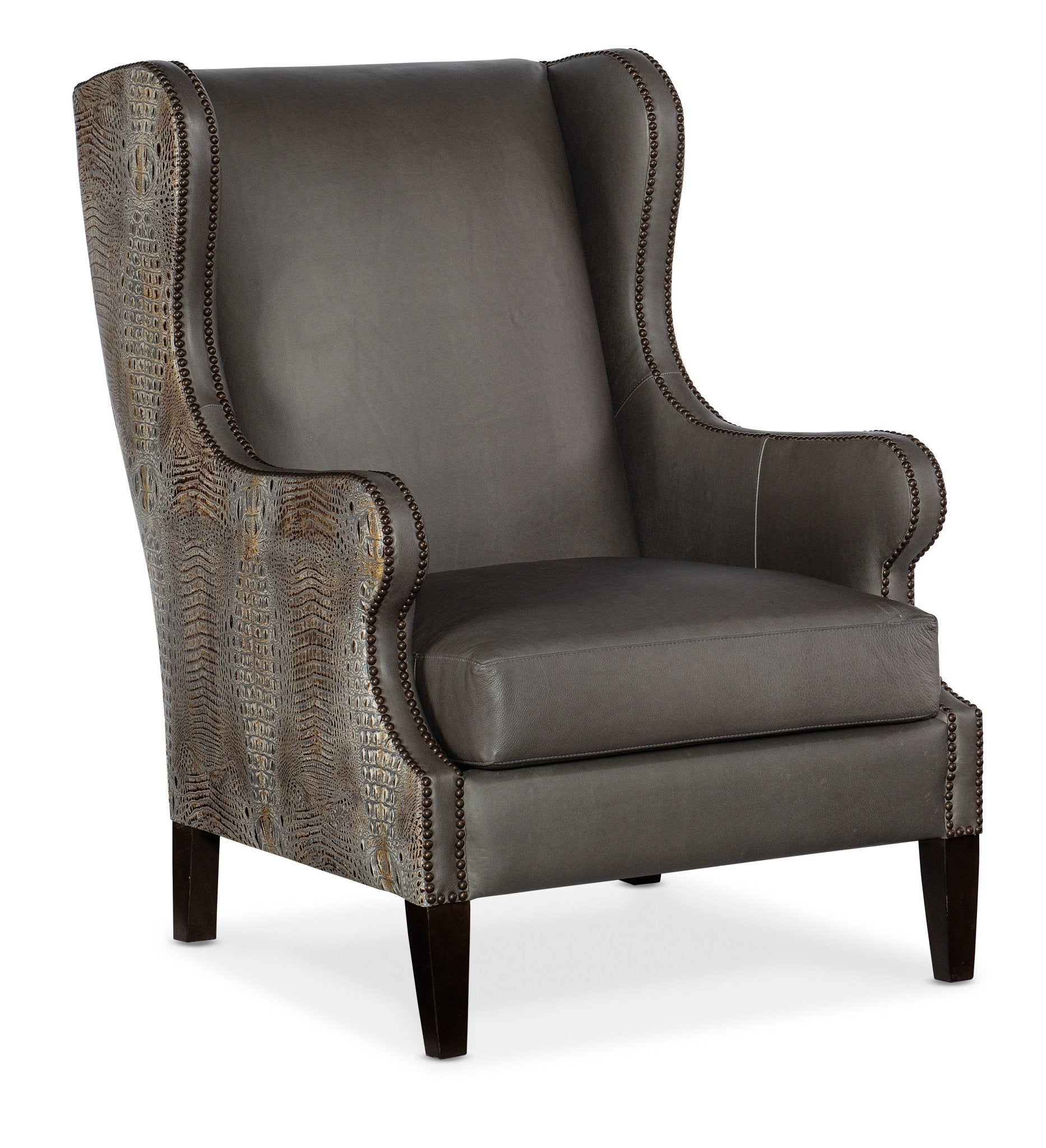 HookerClub Chair with Faux Croc
