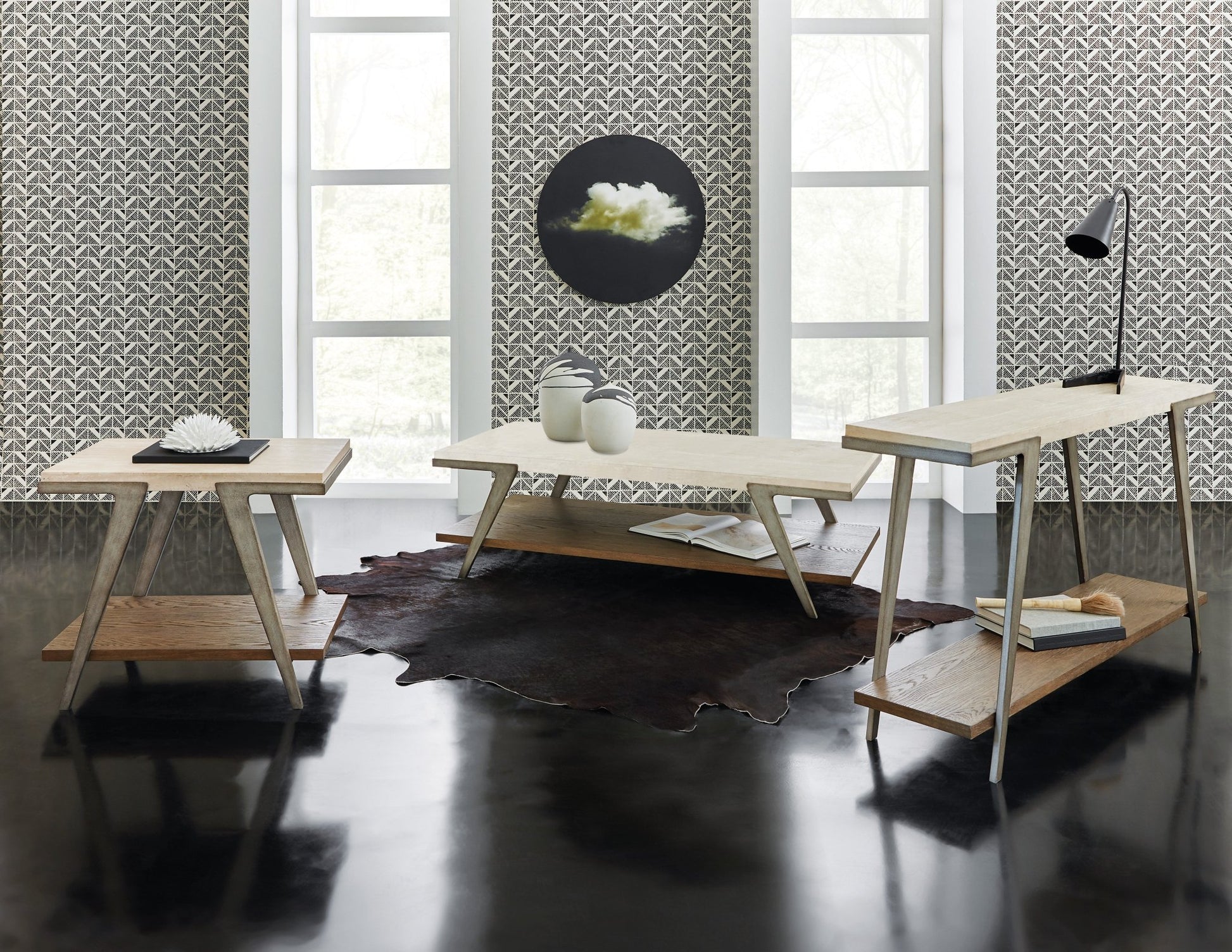 HookerCommerce & Market Boomerang Console Table