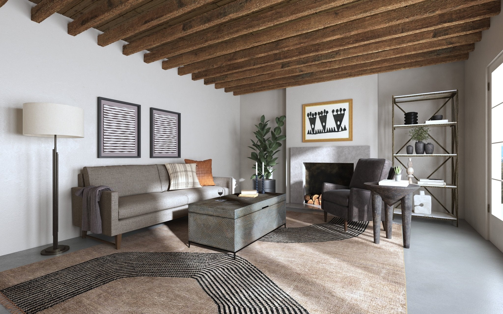 HookerCommerce & Market Carved Chest Cocktail Table