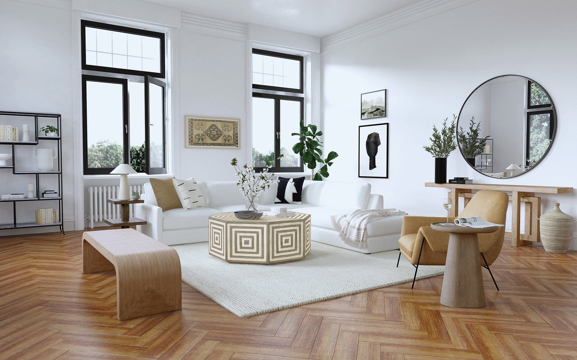 HookerCommerce & Market Wood Spot Table