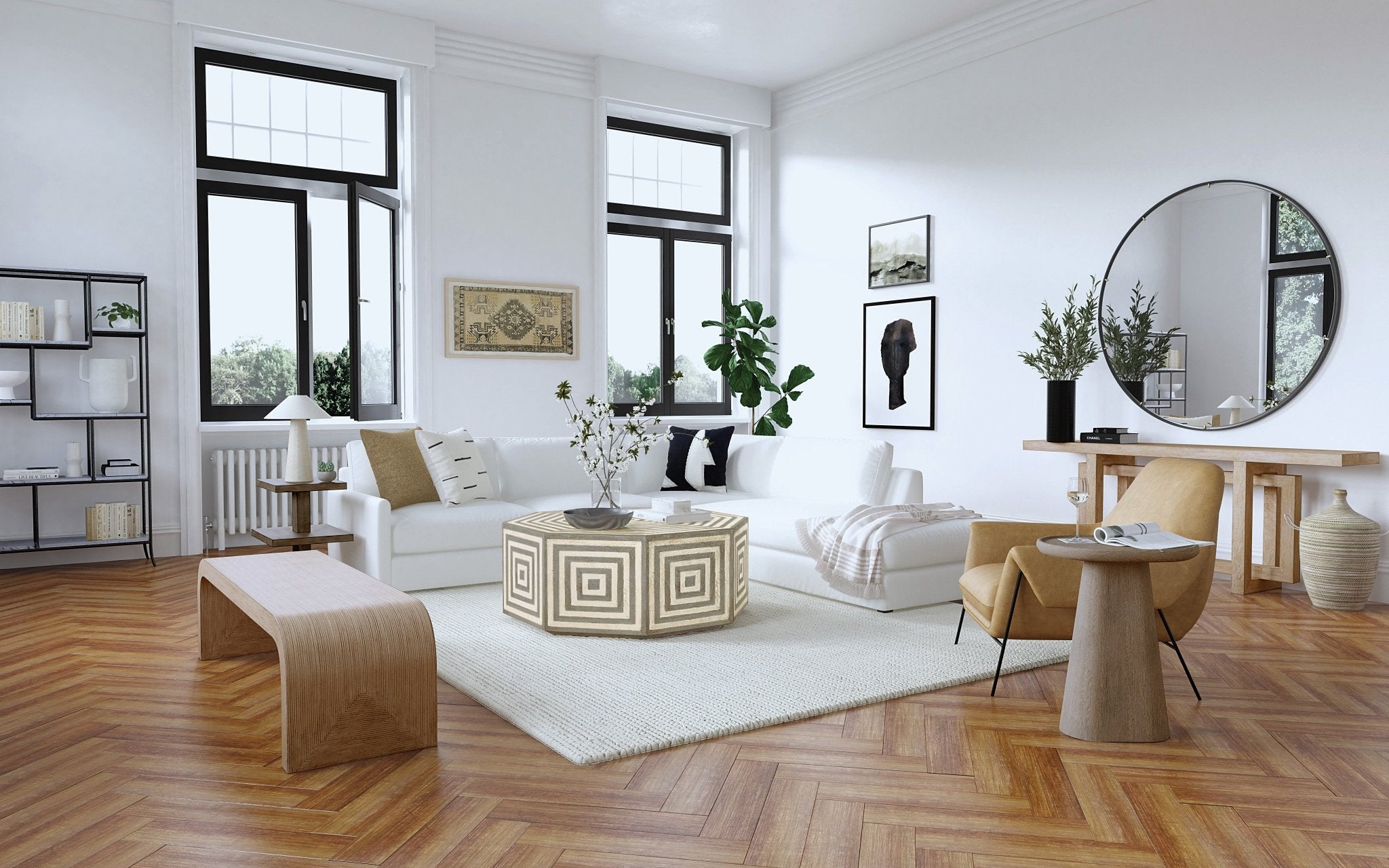 HookerCommerce & Market Wood Spot Table