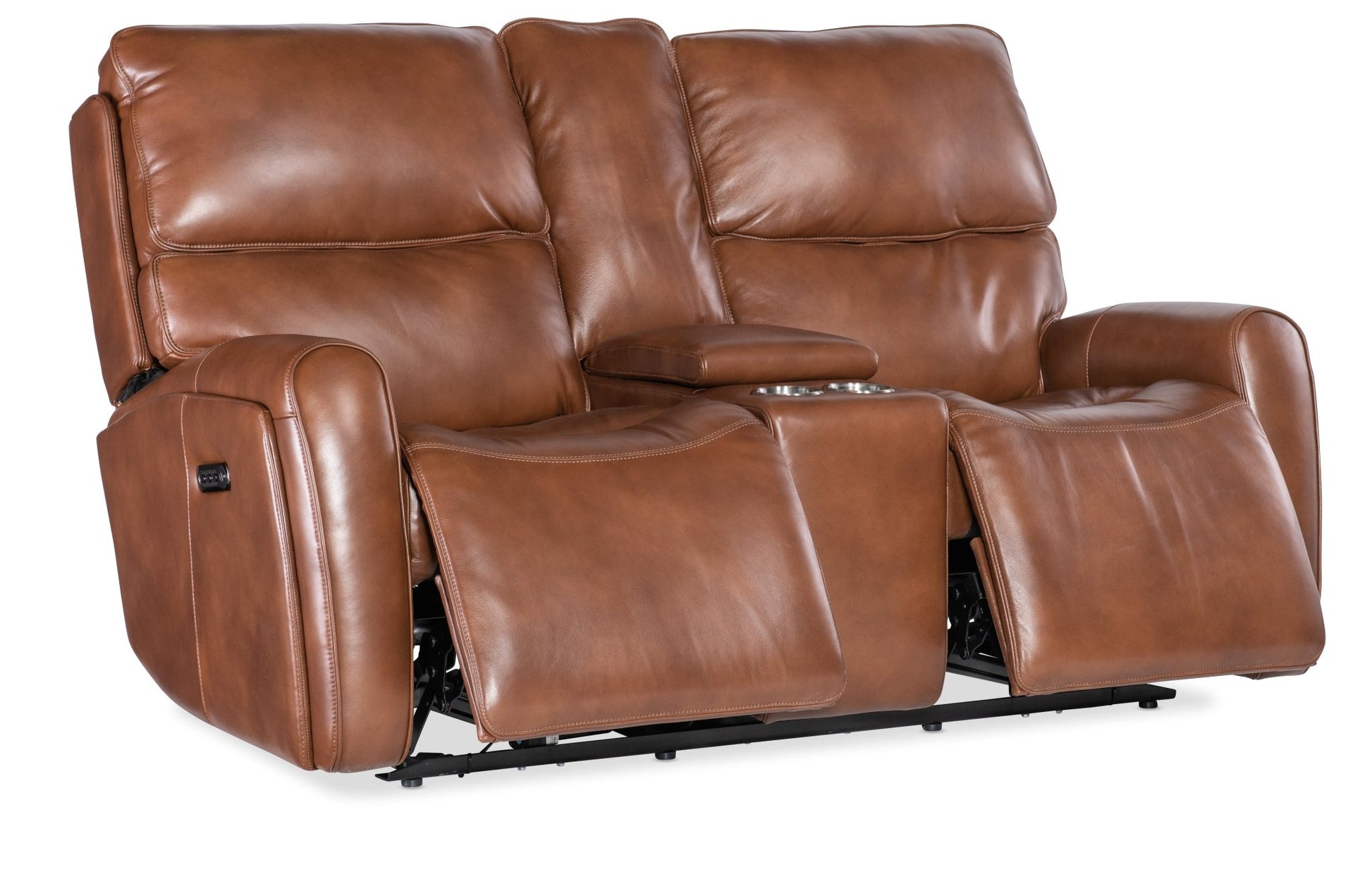 HookerCrosby Zero Gravity Power Console Loveseat with Power Headrest and Lumbar