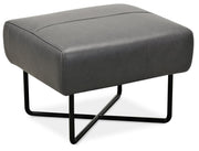 HookerEfron Ottoman with Black Metal Base
