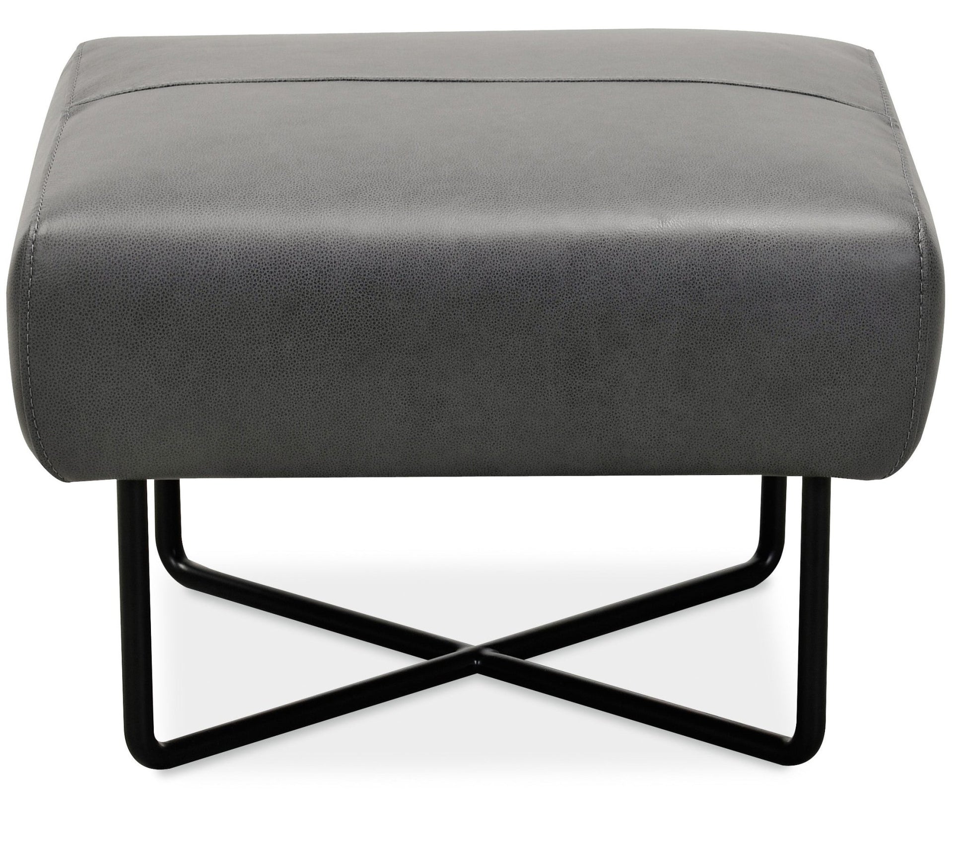 HookerEfron Ottoman with Black Metal Base