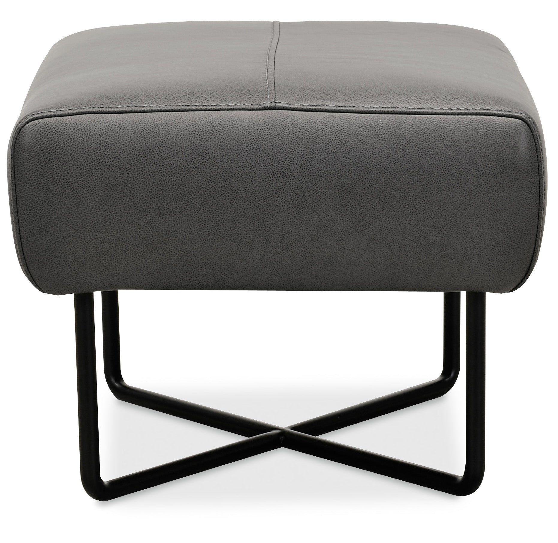 HookerEfron Ottoman with Black Metal Base