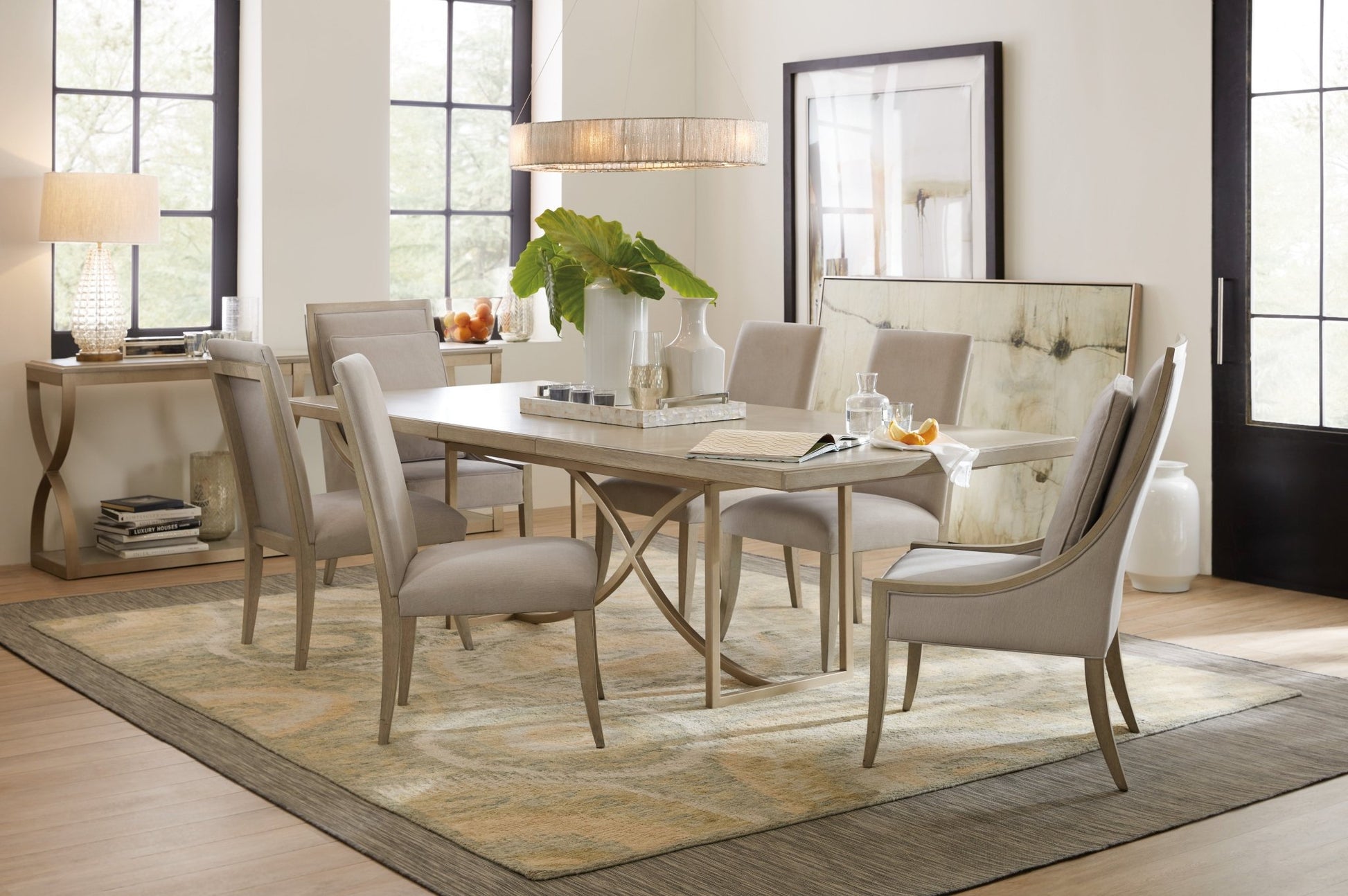 HookerElixir 80in Rectangular Dining Table with 1 - 20in Leaf