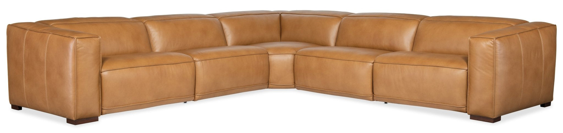 HookerFresco 5 Seat Sectional 4 - Power Recline & Power Headrest