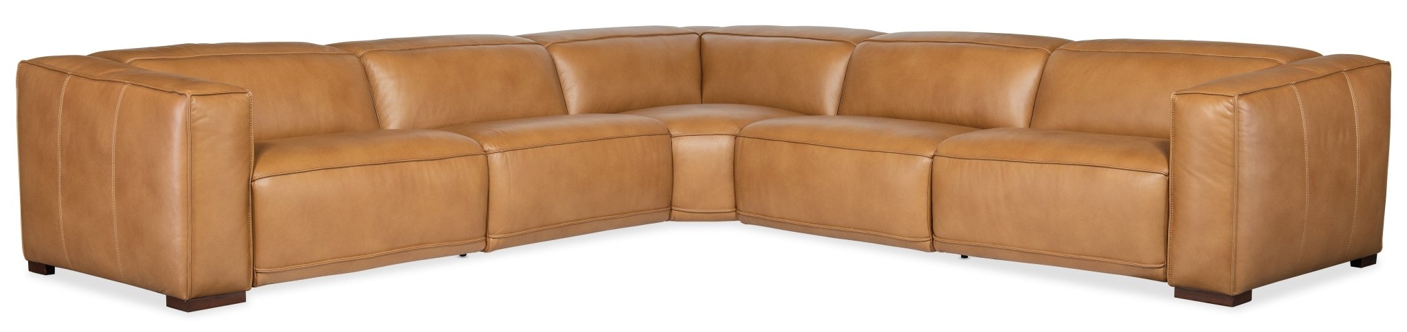 HookerFresco 5 Seat Sectional 4 - Power Recline & Power Headrest