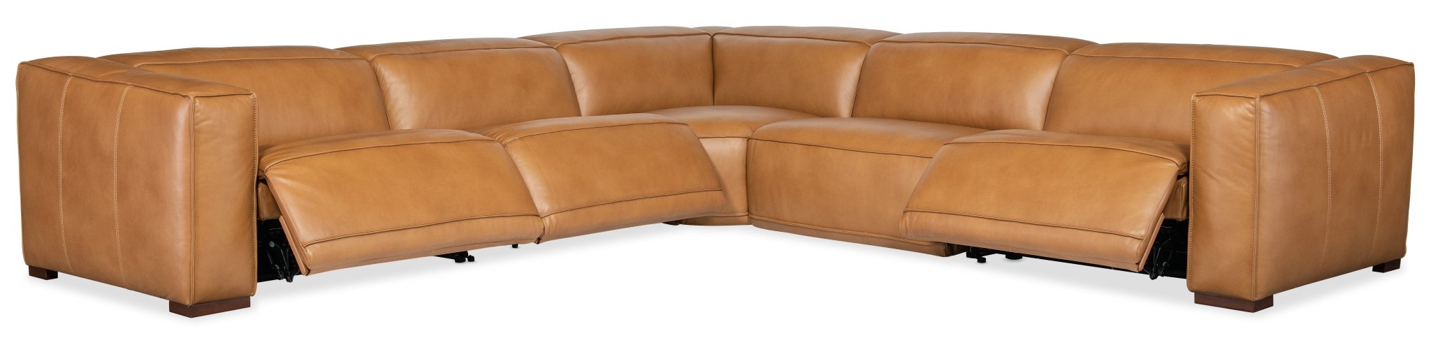HookerFresco 5 Seat Sectional with Power Recline & Power Headrest