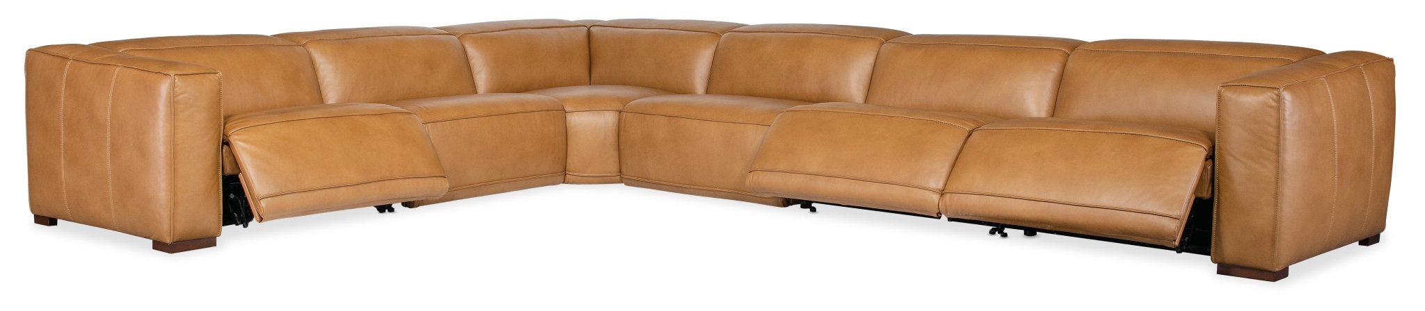 HookerFresco 6 Seat Sectional 3 - Power Recline & Power Headrest