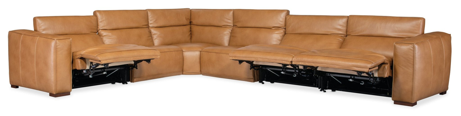 HookerFresco 6 Seat Sectional 3 - Power Recline & Power Headrest