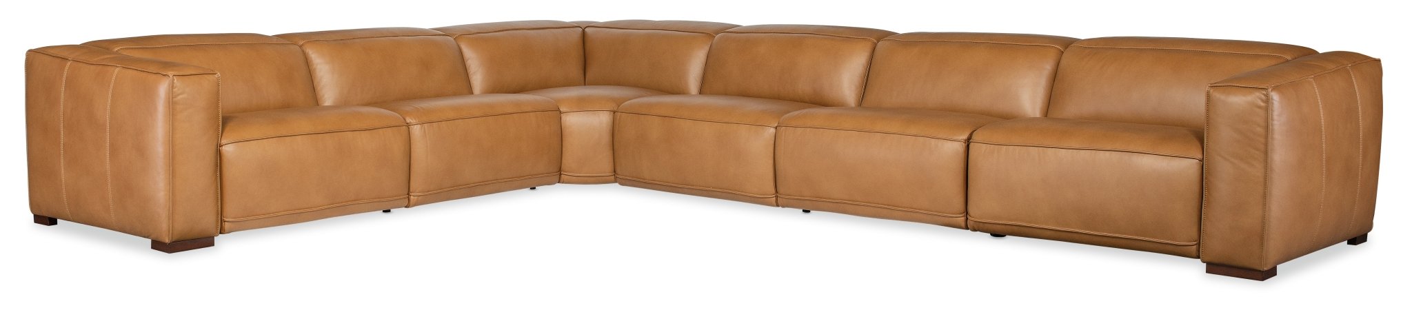 HookerFresco 6 Seat Sectional 4 - Power Recline & Power Headrest