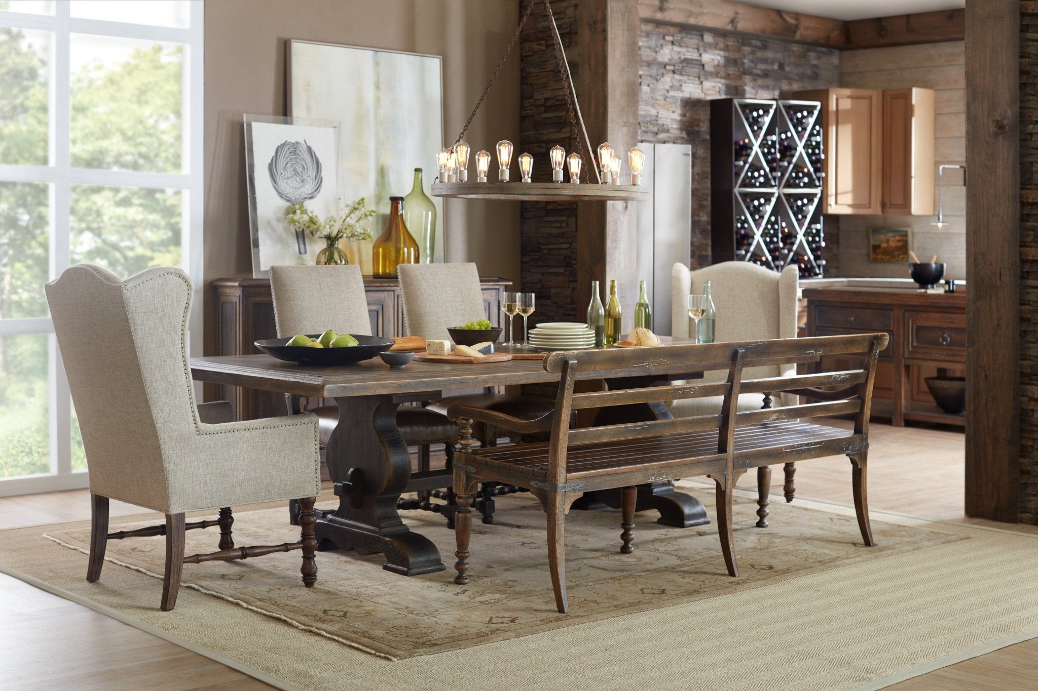 HookerHill Country Helotes Dining Bench