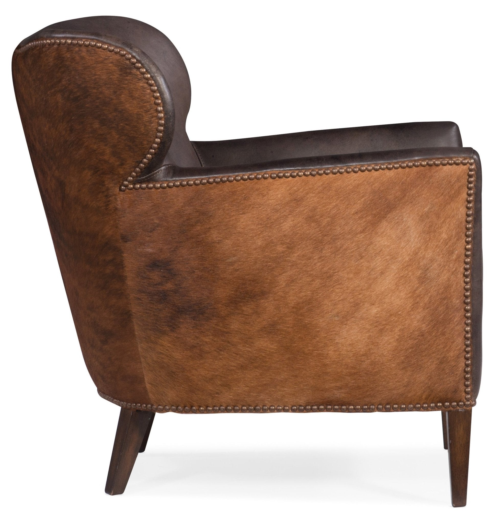 HookerKato Leather Club Chair with Dark HOH