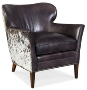 HookerKato Leather Club Chair with Salt Pepper HOH