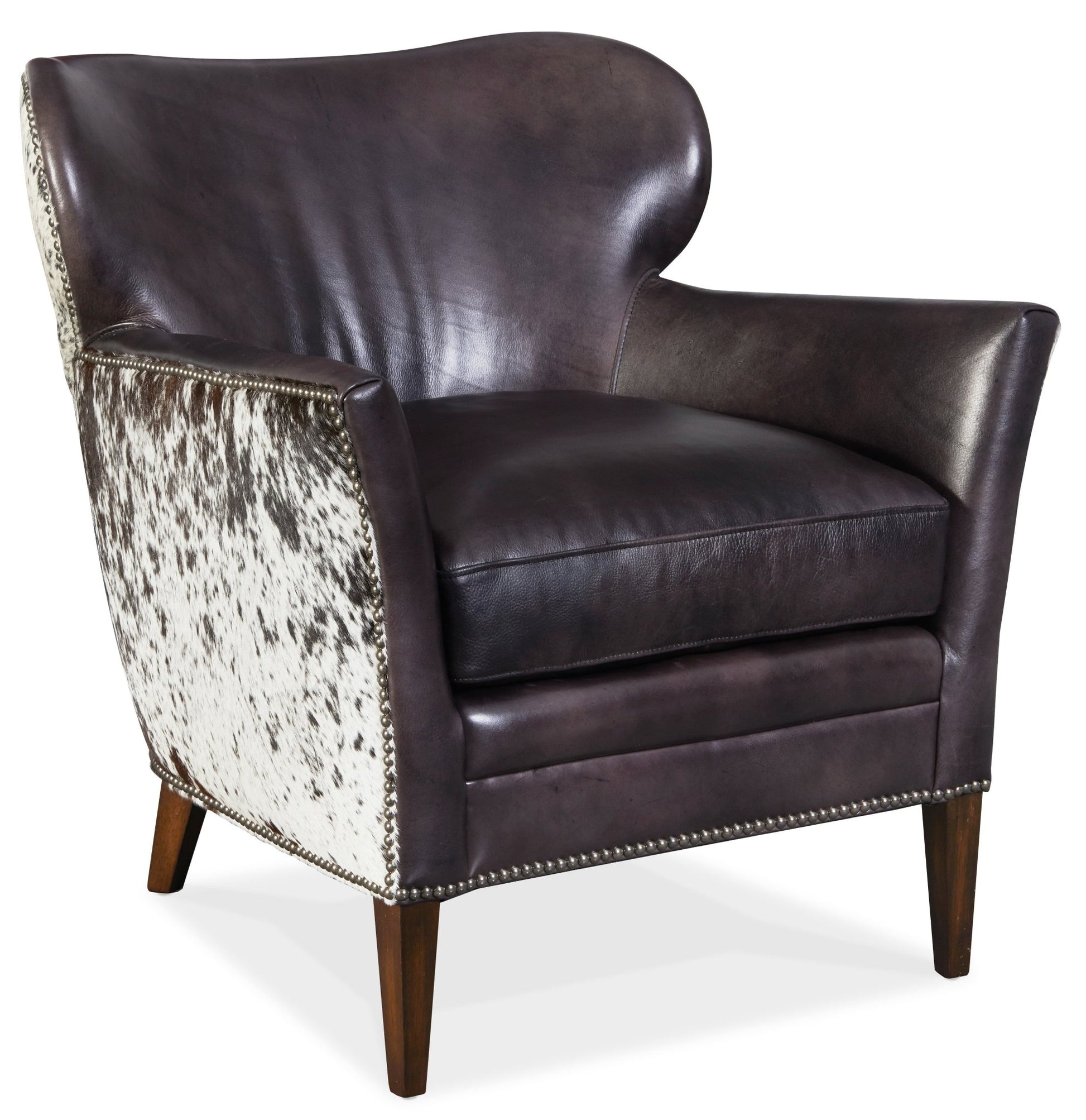 HookerKato Leather Club Chair with Salt Pepper HOH