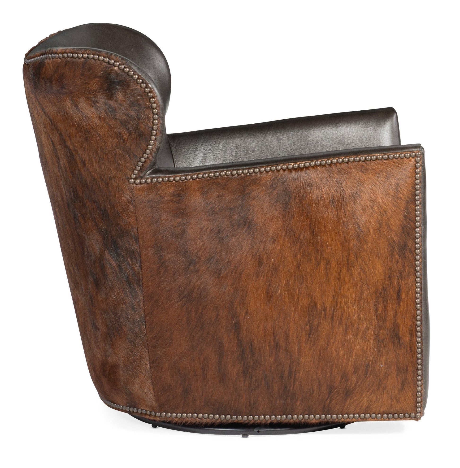 HookerKato Leather Swivel Chair with Dark HOH
