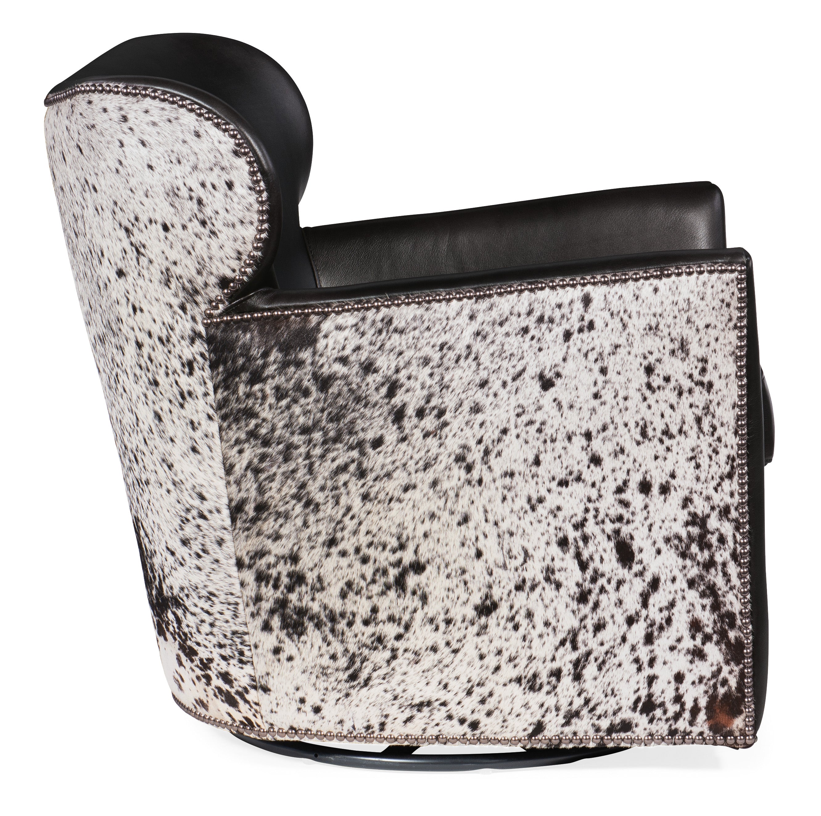 Kato Leather Swivel Chair with Salt Pepper HOH