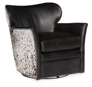 HookerKato Leather Swivel Chair with Salt Pepper HOH