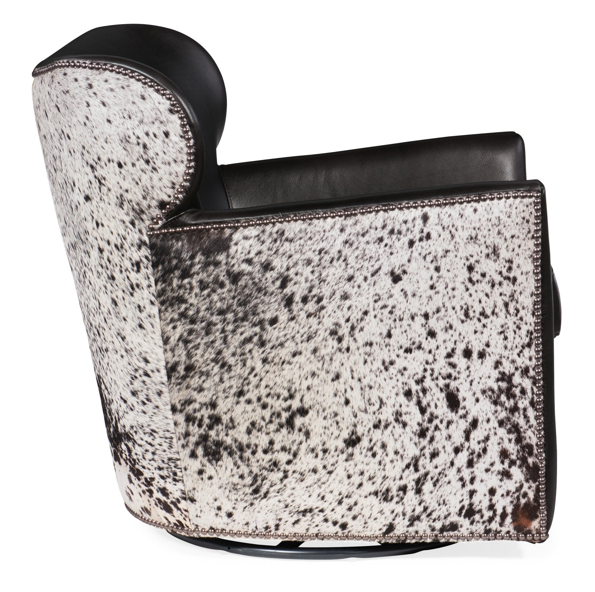HookerKato Leather Swivel Chair with Salt Pepper HOH