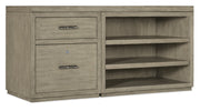 HookerLinville Falls 60" Credenza with File and Open Desk Cabinet