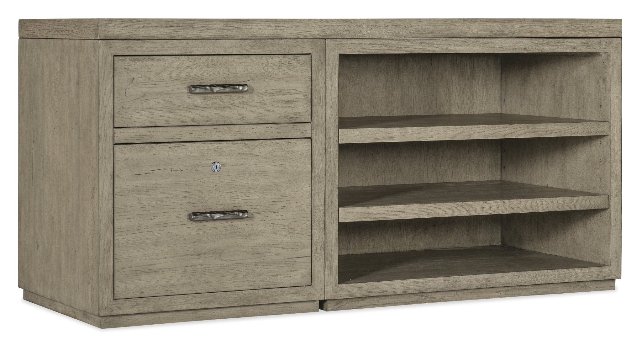 HookerLinville Falls 60" Credenza with File and Open Desk Cabinet