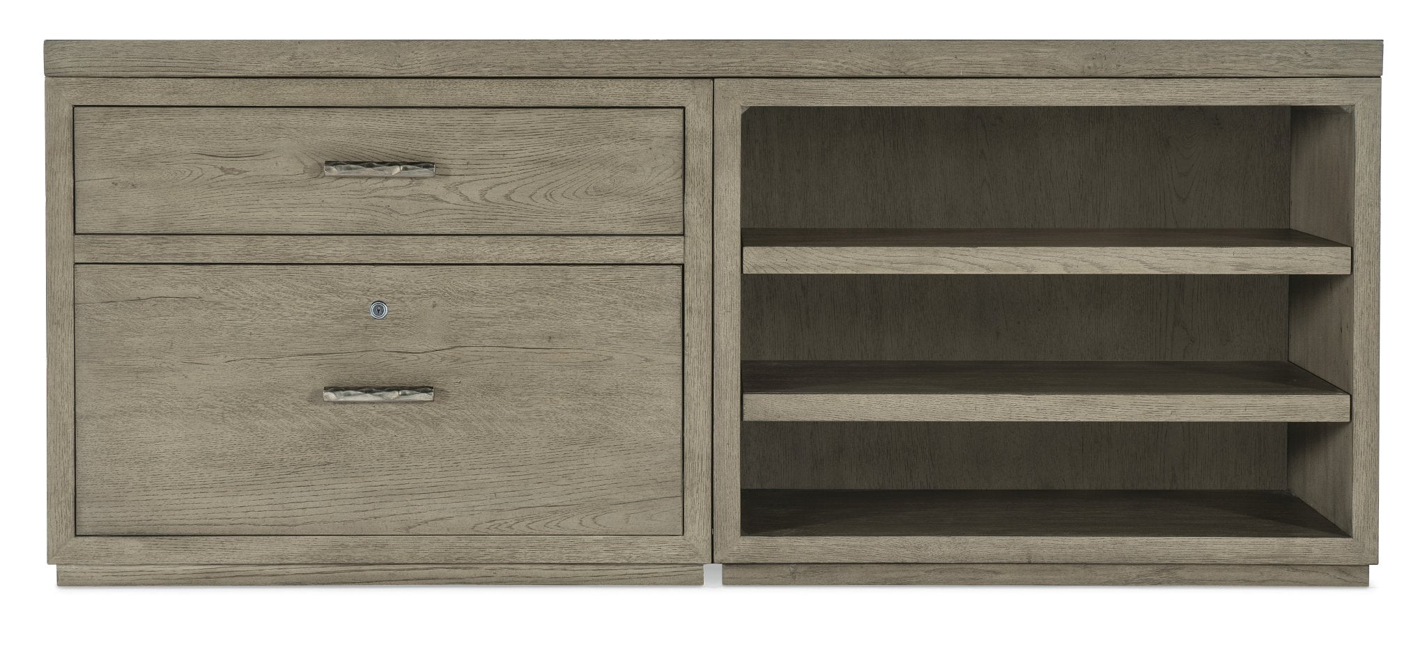 HookerLinville Falls 72" Credenza with Lateral File and Open Desk Cabinet