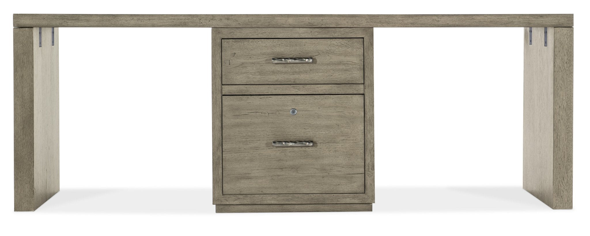 HookerLinville Falls 84" Desk with One Centered File